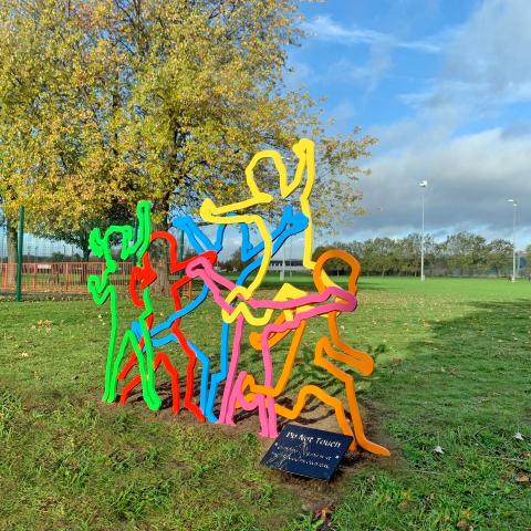 Friendship sculpture in the park