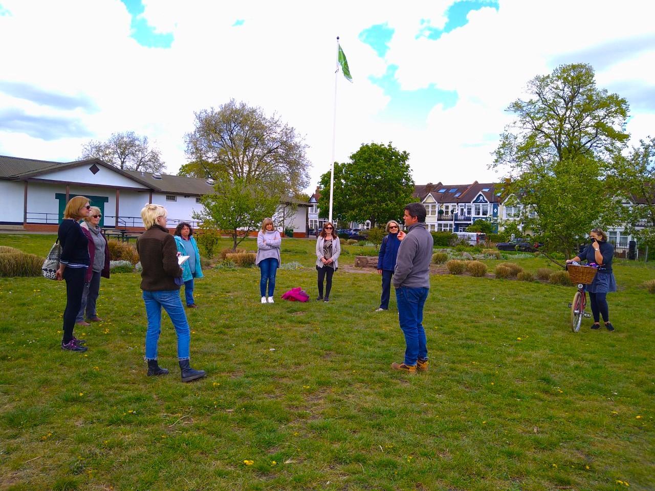 Gardening talk with residents